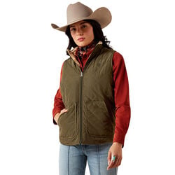 Ariat Women's Dilon 2.0 Reversible Insulated Vest - Ivy Green/Wild Horses