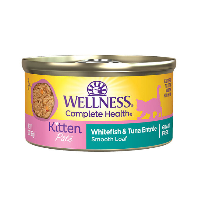 Wellness Complete Health Pate Kitten Food - Whitefish & Tuna Recipe - 3 oz image number null