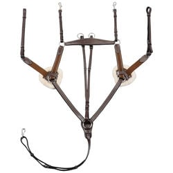 Henri de Rivel Pro 5-Point Elastic Breastplate Martingale with Running Attachment