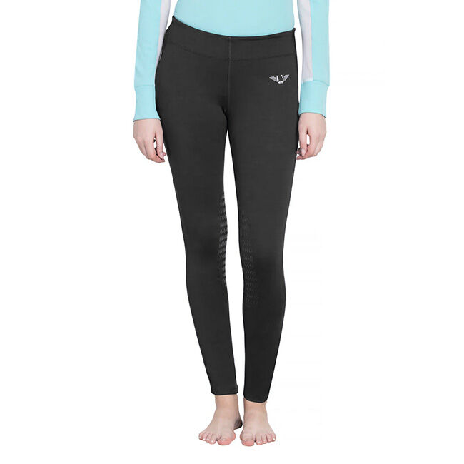 TuffRider Women's Ventilated Schooling Tights - Black/Black image number null
