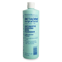Betadine Veterinary Surgical Scrub (Povidone-iodine, 7.5%) - 16 oz