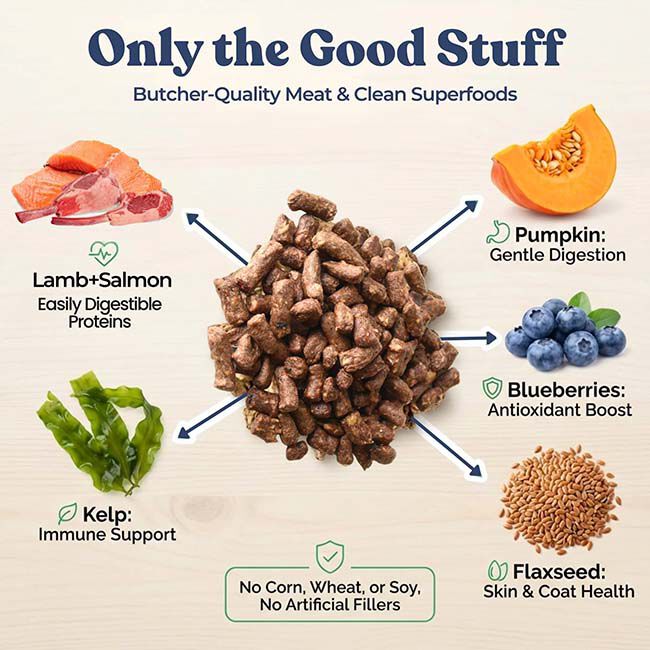 HealthyBud Meal Bites Freeze-Dried Raw Dog Food - Lamb & Salmon Recipe image number null
