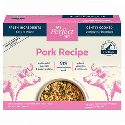 My Perfect Pet Gently Cooked Frozen Dog Food - Sweetheart's Pork Recipe - 4 lb