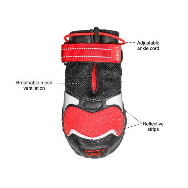 Kurgo Blaze Cross Dog Shoes - Red - Closeout image number null