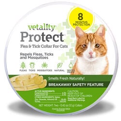 Vetality Protect Flea & Tick Collars for Cats - 2-Pack