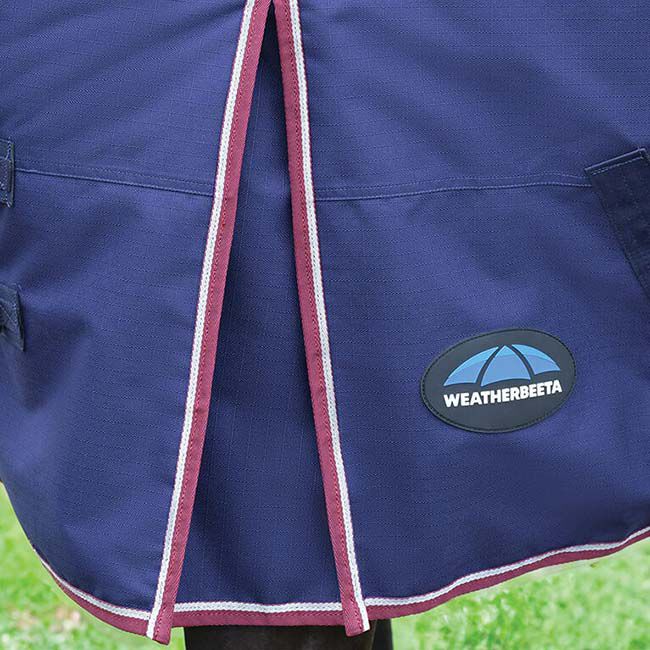 WeatherBeeta ComFiTec Essential Turnout with Standard Neck (0g Fill) - Navy/Burgundy image number null