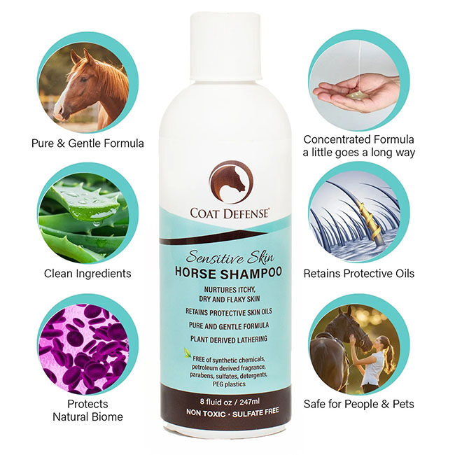 Coat Defense Sensitive Skin Shampoo for Horses image number null