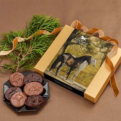 Harbor Sweets Dark Horse Chocolates Regal Pair Trophy Assortment - 16 Pieces