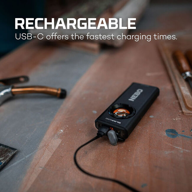 NEBO SLIM+ 1200 Rechargeable Pocket Light with Laser Pointer & Power Bank image number null