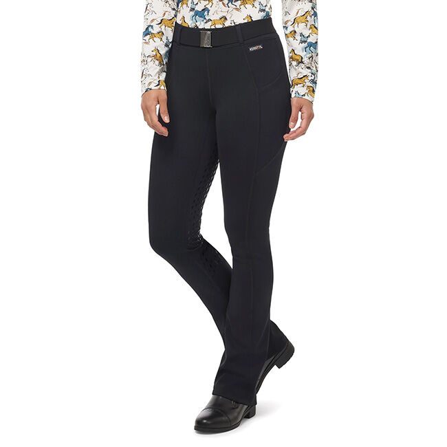 Kerrits Women's Coolcore Silicone Full Leg Bootcut Riding Tight - Black image number null