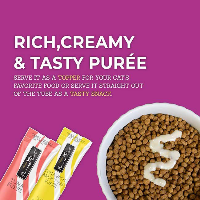 Fussie Cat Puree Treat 5-Flavor Variety Pack - Tuna & Chicken - 50 Count image number null