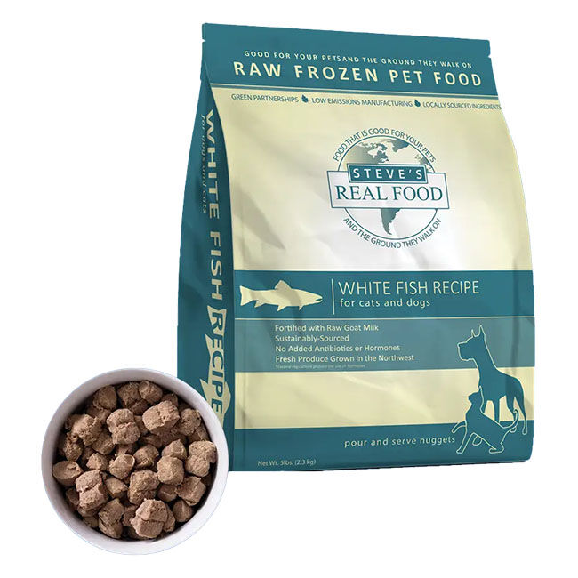 Steve's Real Food Raw Frozen Dog & Cat Food - Whitefish Nuggets image number null