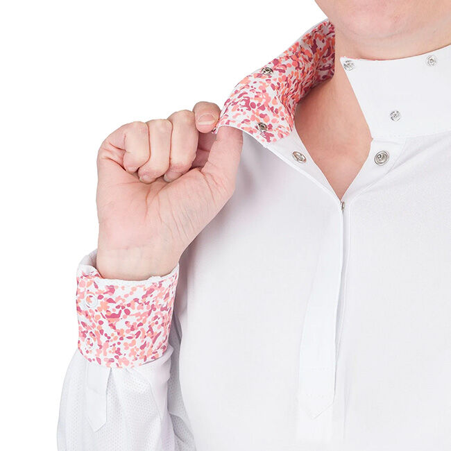 Ovation Women's Jorden II DX Long Sleeve Show Shirt - White/Sunkissed image number null