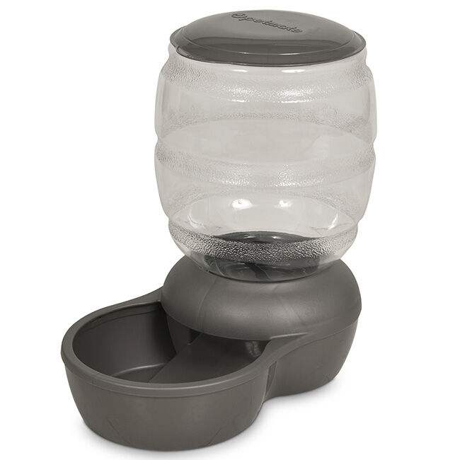 Petmate Replendish Pet Feeder with Microban - Pearl Silver Gray image number null