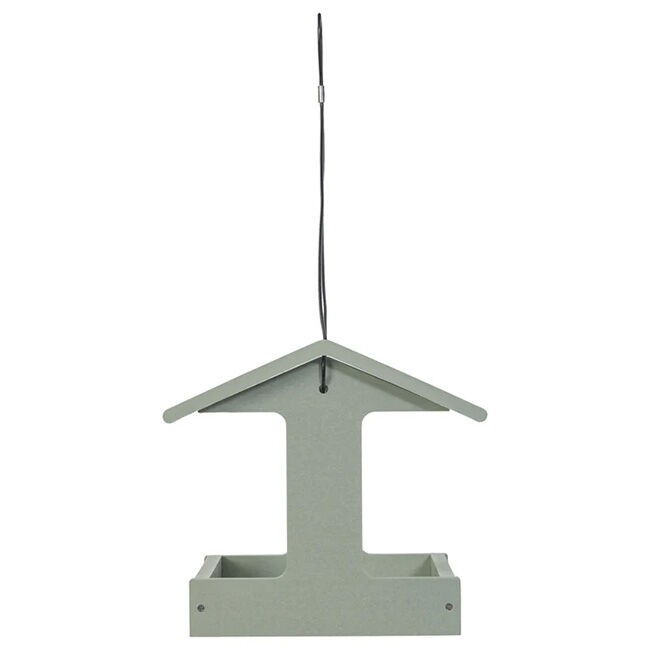 Birds Choice Recycled Plastic Fly-Thru Feeder in Sage Green image number null