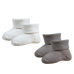 Janus Baby Wool Blend Socks - 2 Pairs - Beige