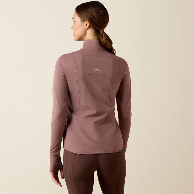 Ariat Women's Gridwork 2.0 1/4 Zip Baselayer - Twilight Mauve image number null