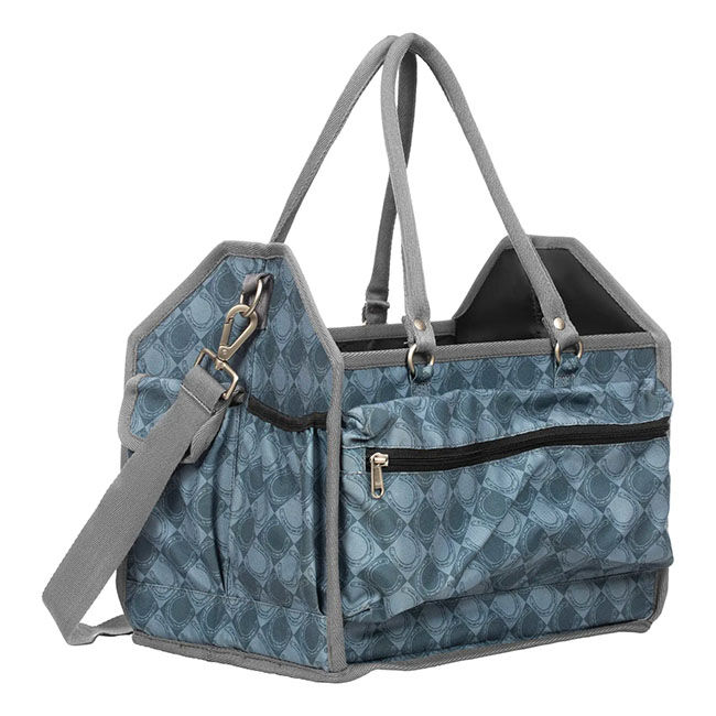 Equinavia Darby Large Collapsible Grooming Tote - Dark Gray/Light Gray image number null