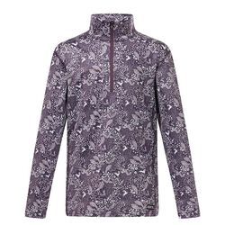 Kerrits Kids' Traverse Quarter Zip Fleece Tech Top - Elderberry Fantasy Fillies