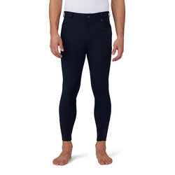 Ovation Men's EuroWeave Front Zip 4-Pocket Knee Patch Breech - Black