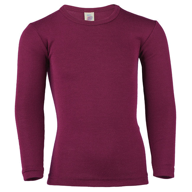Engel Kids' Wool/Silk Blend Long-Sleeve Shirt - Orchid image number null