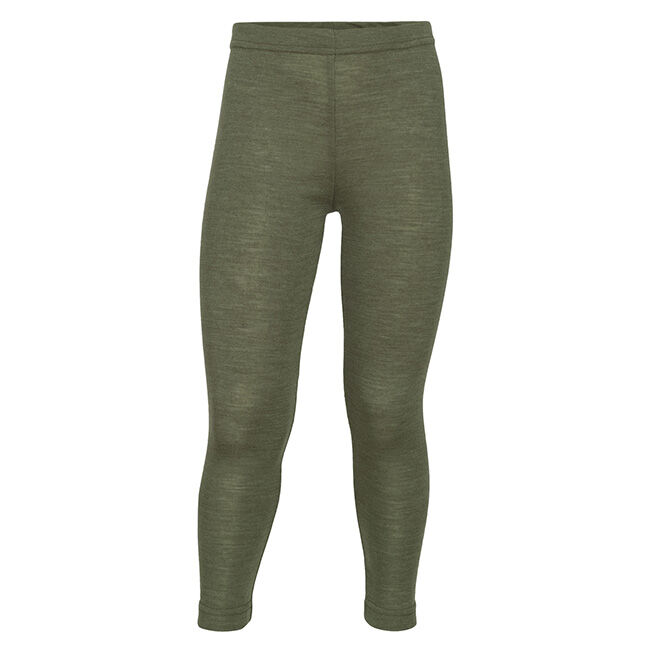 Engel Kids' Wool/Silk Blend Leggings - Olive image number null