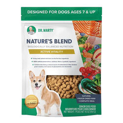 Dr. Marty Nature's Blend Freeze-Dried Raw Dog Food - Active Vitality Premium Recipe for Dogs Ages 7 & Up