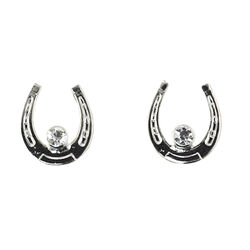 Finishing Touch of Kentucky Earrings - Horseshoe with Stone