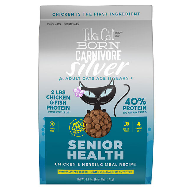 Tiki Cat Silver Born Carnivore Senior Cat Food - Chicken & Herring Meal Recipe image number null