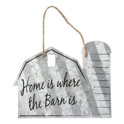 Tough1 Corrugated Metal Sign - Home is Where the Barn Is