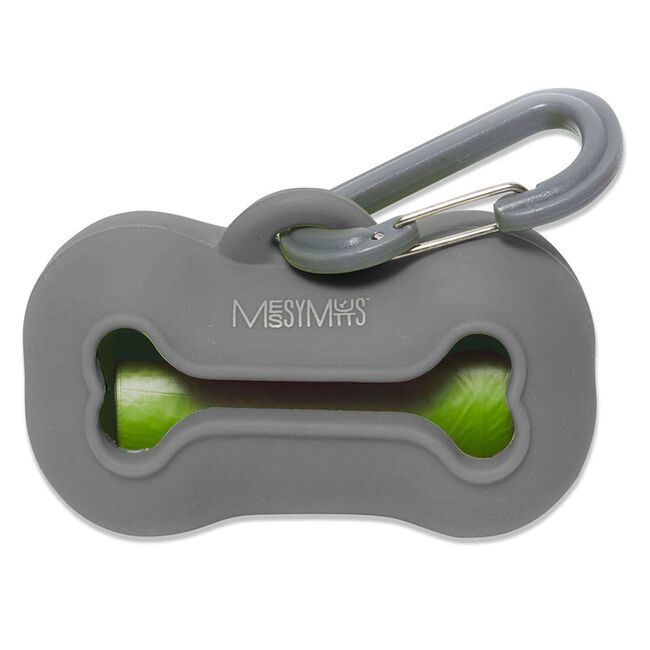 Messy Mutts Silicone Waste Bag Holder - Gray image number null