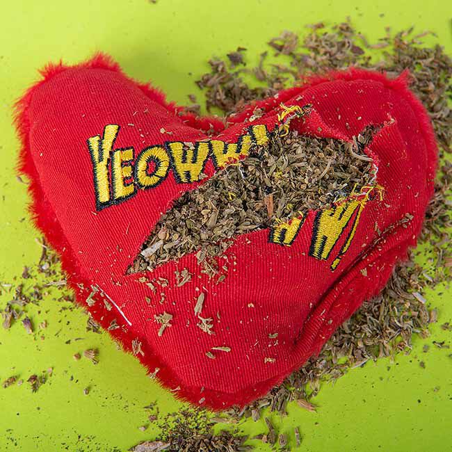 Yeowww! Hearrrt Attack Catnip Toy - Assorted Designs image number null