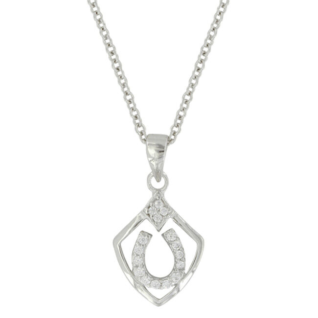 Montana Silversmiths Shielded in Horseshoes Necklace image number null