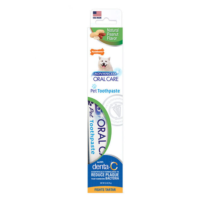 Nylabone Advanced Oral Care Natural Peanut Flavored Dog Toothpaste image number null