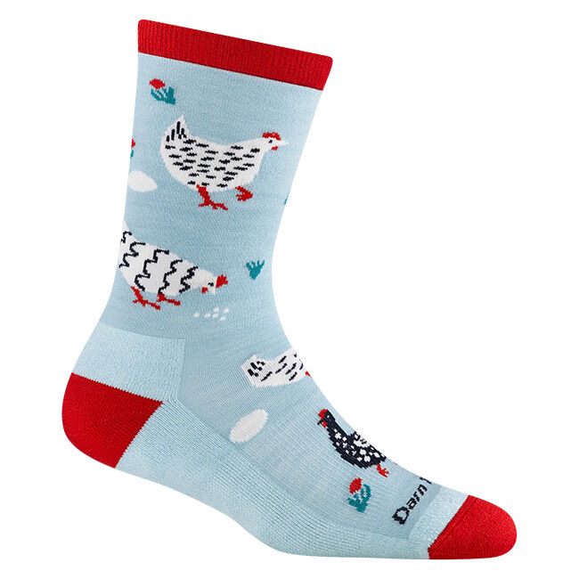 Darn Tough Women's Mother Clucker Crew Lightweight Lifestyle Sock - Skylight image number null