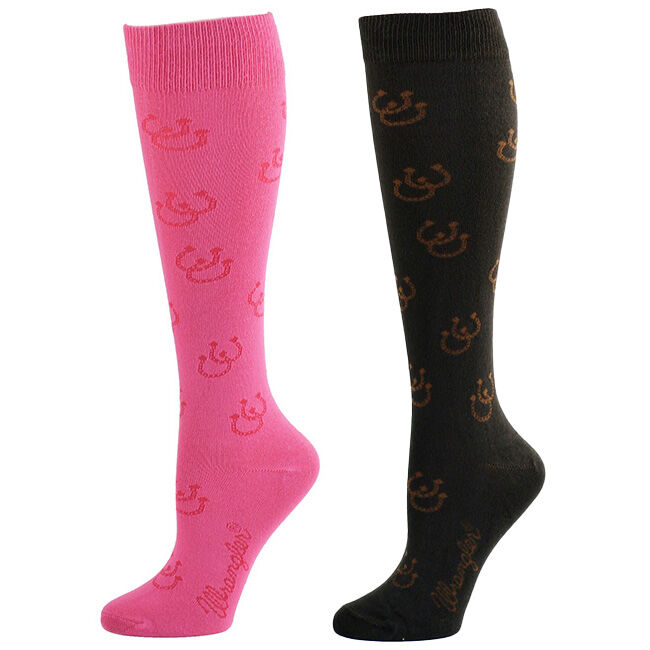 Wrangler Women's Horseshoe Knee High Socks image number null