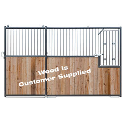Behlen Country Modular Horse Stall - 12' Stall Panel with Door & Bars
