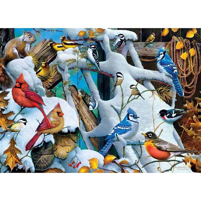 MasterPieces 1000-Piece Audubon Puzzle - Snow Birds image number null