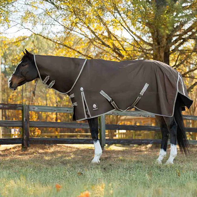 Equinavia Thunder 360 Heavyweight Turnout Blanket with Detachable Neck (300 g) - Dark Brown image number null