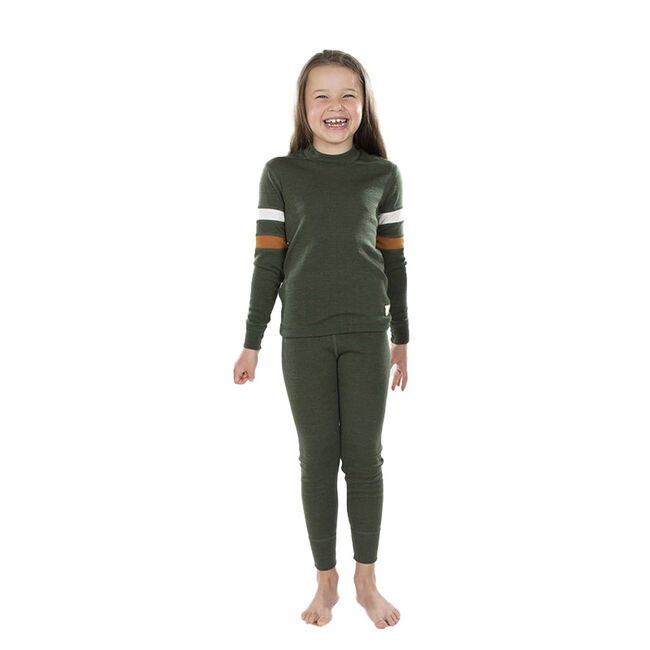 Janus Kids' Go Wool Sweater - Olive image number null