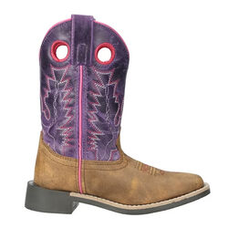 Smoky Mountain Boots Kids' Tracie Western Boots - Brown Distress/Purple