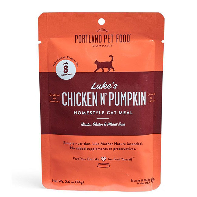 Portland Pet Food Company Boots Cat Food Pouch - Chicken N' Pumpkin - 2.6 oz image number null