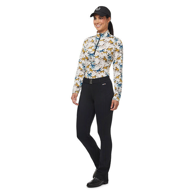 Kerrits Women's Coolcore Silicone Full Leg Bootcut Riding Tight - Black image number null