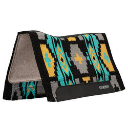 Weaver Equine Synergy Contoured Performance Saddle Pad with Wool Blend Felt Liner - Black/Radiance