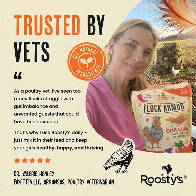 Roosty's Flock Armor - Daily Worm Defense + Gut Support with Chili & Oregano - 1 lb image number null