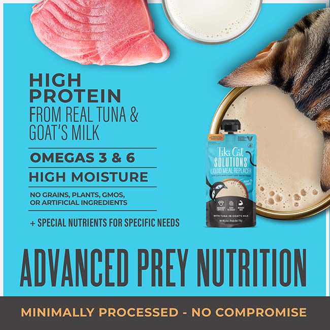 Tiki Cat Solutions Liquid Meal Replacer with Tuna in Goat's Milk - 6 oz image number null