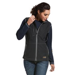 Ariat Women's Rebar Stretch Canvas Softshell Vest - Black