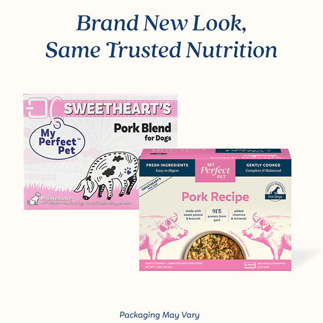 My Perfect Pet Gently Cooked Frozen Dog Food - Sweetheart's Pork Recipe - 4 lb image number null