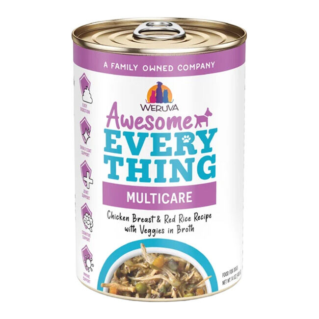 Weruva Awesome Everything Multicare Dog Food - Chicken Breast & Red Rice Recipe with Veggies - 14 oz image number null