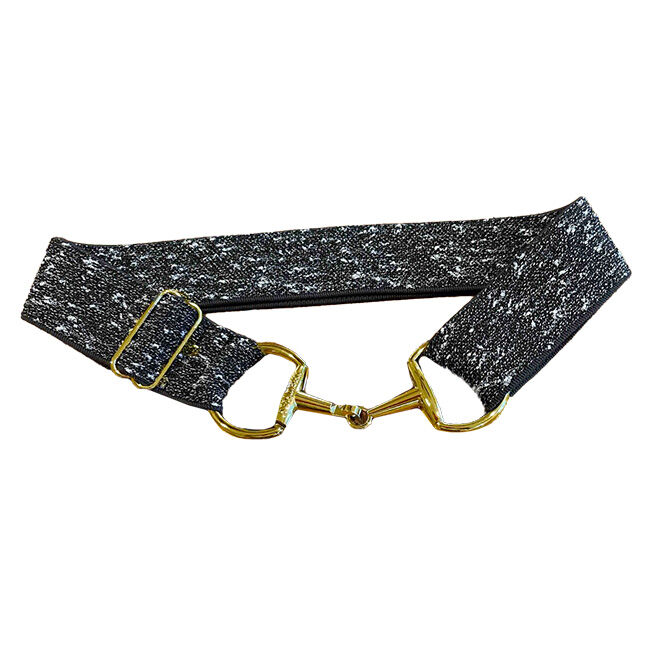 Anademi Stretch Belt with Gold-Tone Bit Buckle - Textures image number null